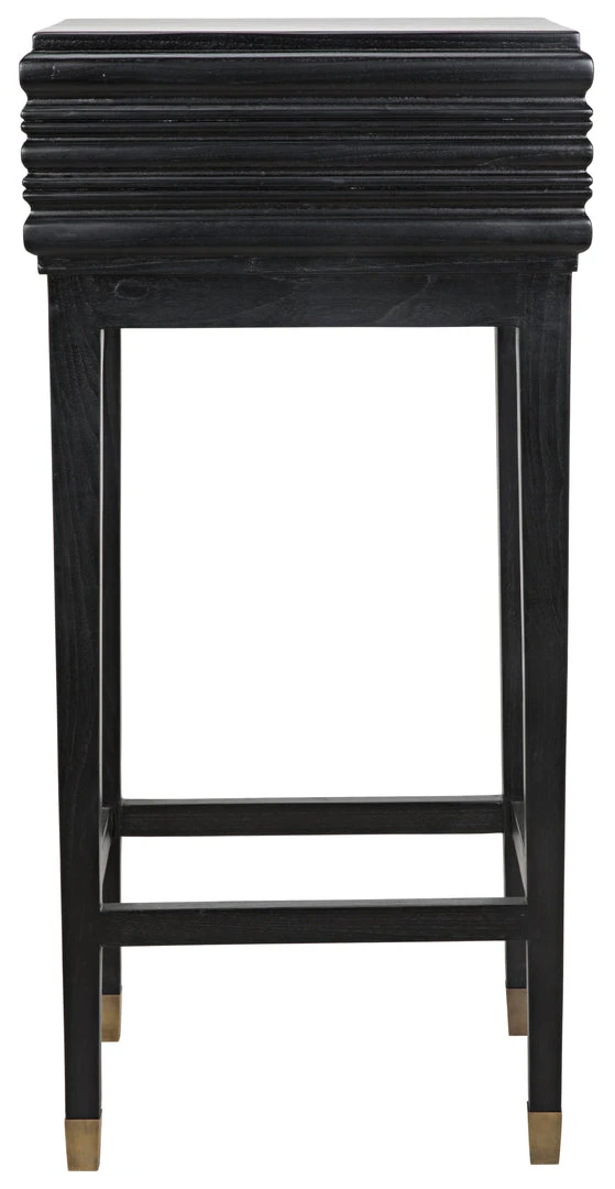 Noir Kitame Side Table With Drawer, Charcoal Black Side & End Tables 10 Noir Kitame Side Table With Drawer, Charcoal Black Side & End Tables