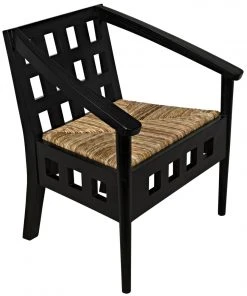 Noir Humboldt Chair, Charcoal Black LIVING ROOM