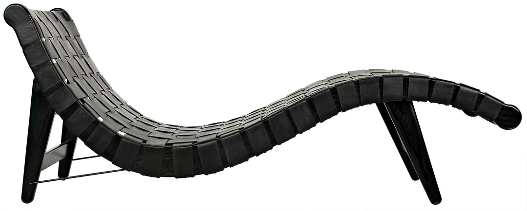 LIVING ROOM Noir Corado Black Lounge Chair With Leather 3 LIVING ROOM Noir Corado Black Lounge Chair With Leather