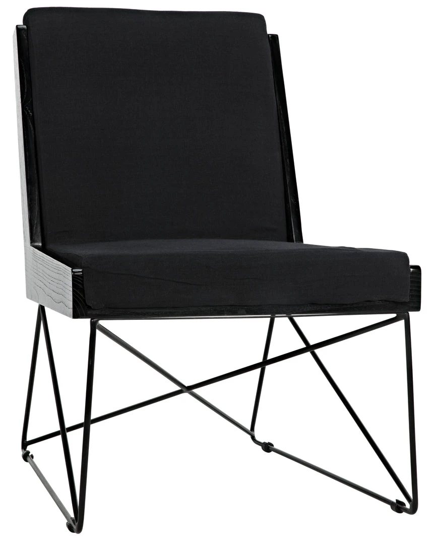 Noir Wiki Chair With Metal Frame LIVING ROOM 3 Noir Wiki Chair With Metal Frame LIVING ROOM
