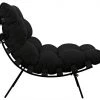 Noir Hanzo Chair With Metal Legs, Charcoal Black LIVING ROOM