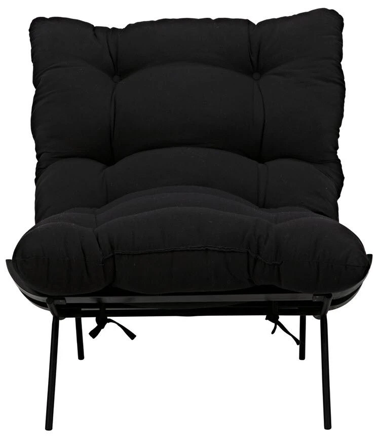 Noir Hanzo Chair With Metal Legs, Charcoal Black LIVING ROOM 5 Noir Hanzo Chair With Metal Legs, Charcoal Black LIVING ROOM
