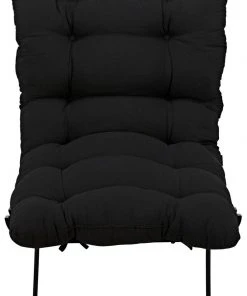 Noir Hanzo Chair With Metal Legs, Charcoal Black LIVING ROOM 14 Noir Hanzo Chair With Metal Legs, Charcoal Black LIVING ROOM