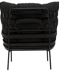 Noir Hanzo Chair With Metal Legs, Charcoal Black LIVING ROOM 19 Noir Hanzo Chair With Metal Legs, Charcoal Black LIVING ROOM