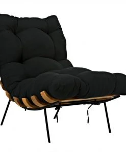 Noir Hanzo Chair With Metal Legs, Teak LIVING ROOM