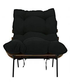 Noir Hanzo Chair With Metal Legs, Teak LIVING ROOM