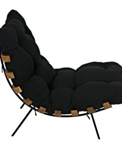 Noir Hanzo Chair With Metal Legs, Teak LIVING ROOM