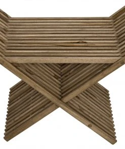 LIVING ROOM Noir Dede Stool, Teak
