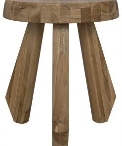 Noir Priam Teak Stool LIVING ROOM