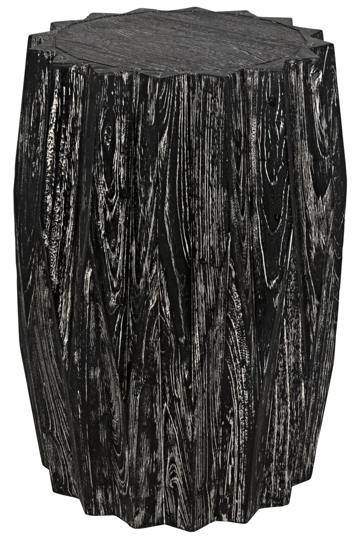 Noir Tamela Stool/Side Table, Cinder Black 3 Noir Tamela Stool/Side Table, Cinder Black