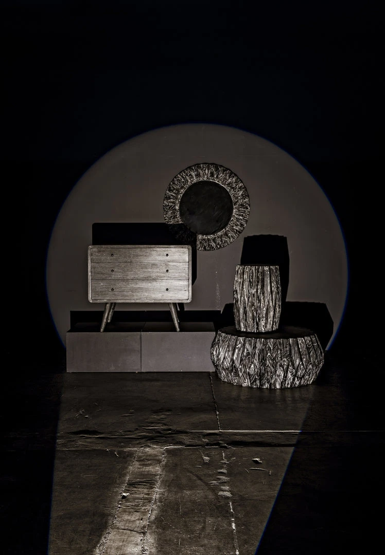 Noir Tamela Stool/Side Table, Cinder Black 7 Noir Tamela Stool/Side Table, Cinder Black