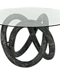 DINING ROOM Noir Zaza Dining Table, Cinder Black
