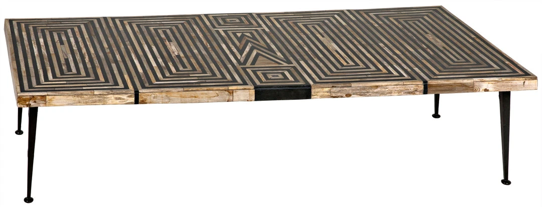 LIVING ROOM Noir Deco Onyx Inlaid Coffee Table With Metal Legs 4 LIVING ROOM Noir Deco Onyx Inlaid Coffee Table With Metal Legs