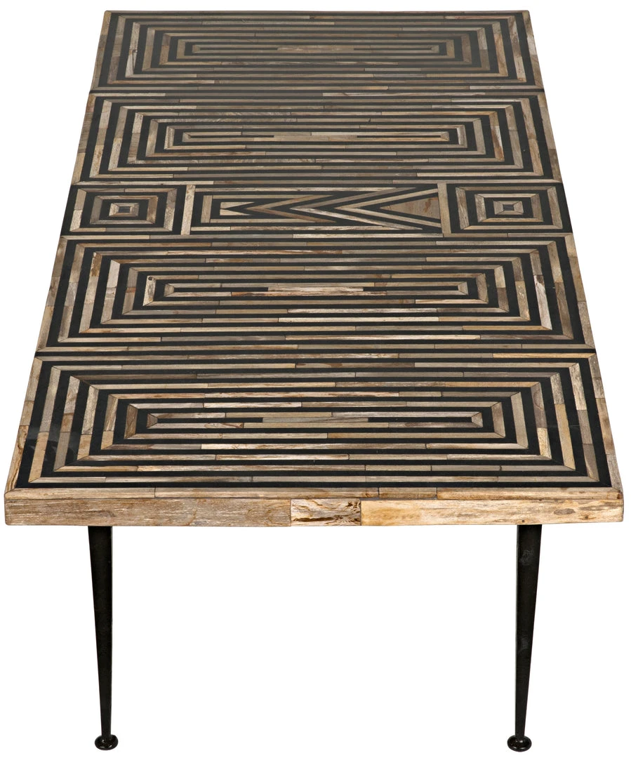 LIVING ROOM Noir Deco Onyx Inlaid Coffee Table With Metal Legs 7 LIVING ROOM Noir Deco Onyx Inlaid Coffee Table With Metal Legs