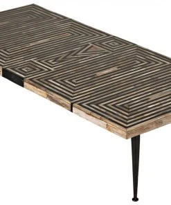 LIVING ROOM Noir Deco Onyx Inlaid Coffee Table With Metal Legs 16 LIVING ROOM Noir Deco Onyx Inlaid Coffee Table With Metal Legs