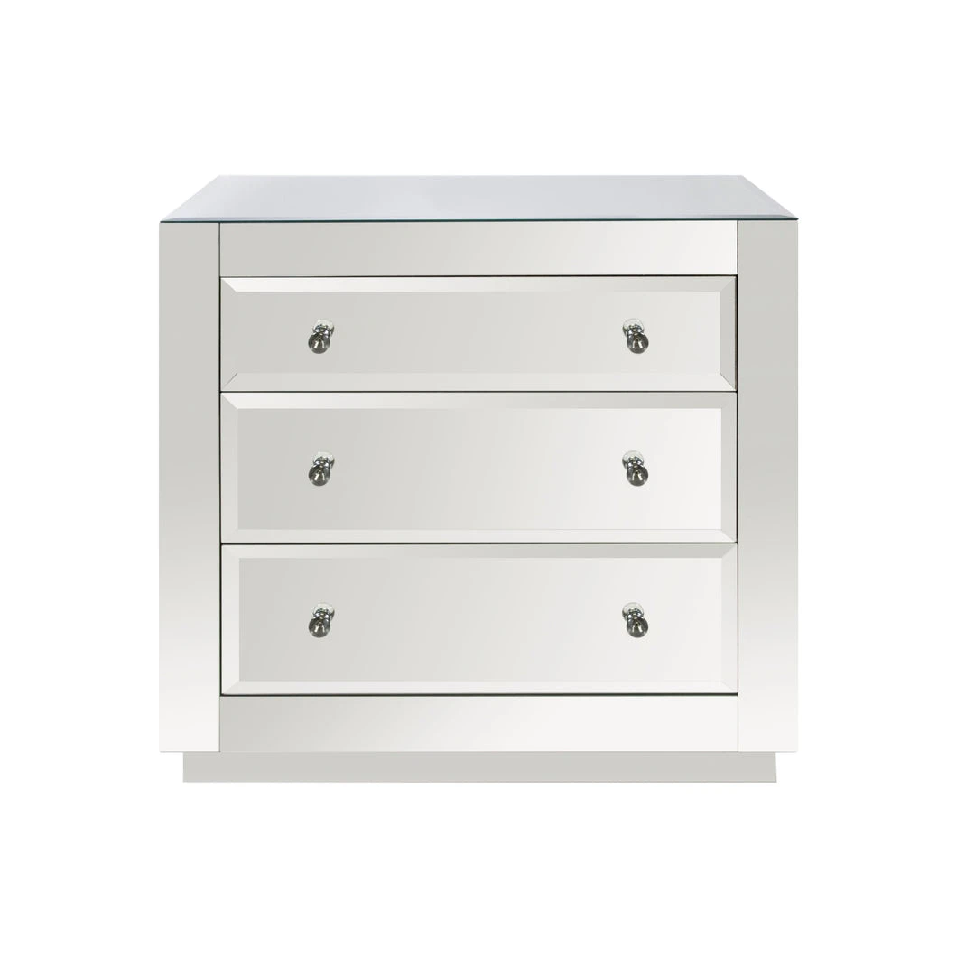 Worlds Away 3 Drawer Chest, Beveled Mirror 3 Worlds Away 3 Drawer Chest, Beveled Mirror