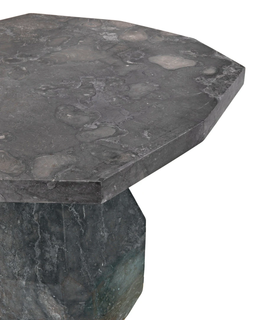 Noir Polyhedron Side Table, Black Marble 8 Noir Polyhedron Side Table, Black Marble