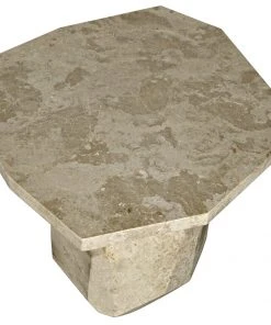 Noir Polyhedron Side Table, White Marble Side & End Tables