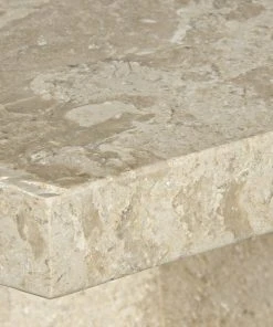 Noir Polyhedron Side Table, White Marble Side & End Tables