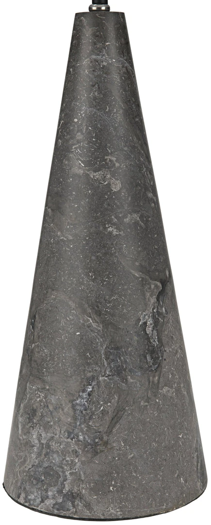 Table Lamps Noir Cone Lamp With Shade, Black Marble 6 Table Lamps Noir Cone Lamp With Shade, Black Marble