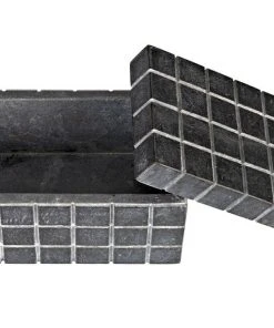 Noir Berlin Box Set Of 2, Black Marble DECOR