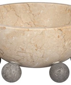 DECOR Noir Bala Bowl, White Marble