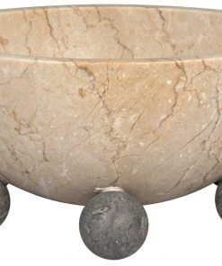 DECOR Noir Bala Bowl, White Marble