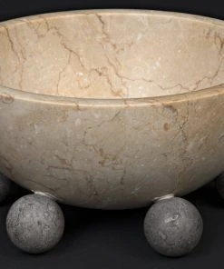 DECOR Noir Bala Bowl, White Marble