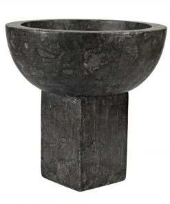 Noir Zeta Bowl, Black Marble DECOR