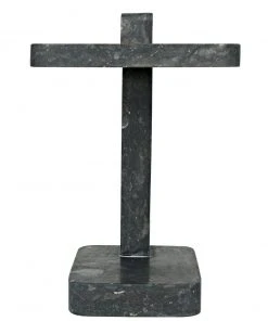 Noir North Side Table, Black Marble