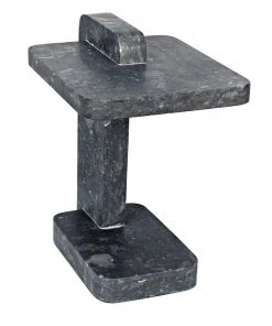 Noir North Side Table, Black Marble