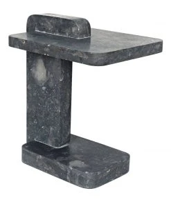 Noir North Side Table, Black Marble