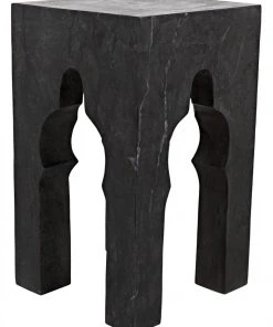 Side & End Tables Noir Navalny Side Table, Black Marble