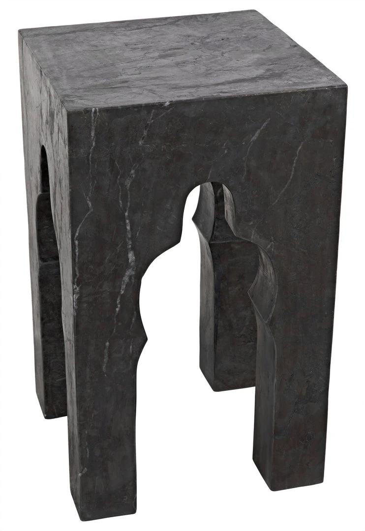 Side & End Tables Noir Navalny Side Table, Black Marble 6 Side & End Tables Noir Navalny Side Table, Black Marble
