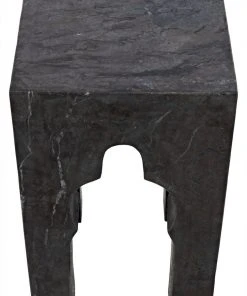 Side & End Tables Noir Navalny Side Table, Black Marble 15 Side & End Tables Noir Navalny Side Table, Black Marble