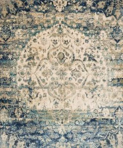 Loloi Anastasia Power Loomed Blue / Ivory Rug