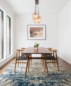 Loloi Anastasia Power Loomed Blue / Ivory Rug