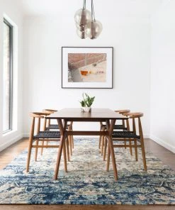 Loloi Anastasia Power Loomed Blue / Ivory Rug