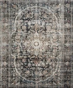 Loloi Anastasia Power Loomed Charcoal / Sunset Rug RUGS
