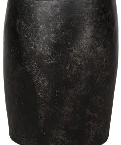 Side & End Tables Noir Head Side Table, Black Fiber Cement