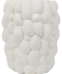 Noir Hive Side Table, White Fiber Cement Side & End Tables