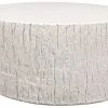 Noir Trunk Coffee Table, White Fiber Cement