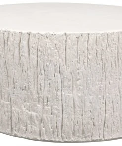 Noir Trunk Coffee Table, White Fiber Cement