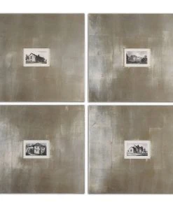 Uttermost Historical Buildings Framed Art Set/4