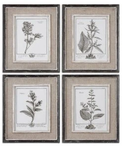 Uttermost Casual Grey Study Framed Art Set/4