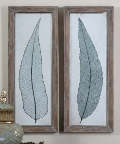 Wall Art Uttermost Tall Leaves Framed Art Set/2