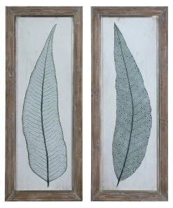 Wall Art Uttermost Tall Leaves Framed Art Set/2