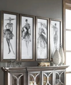 Uttermost Fashion Sketchbook Art, S/4