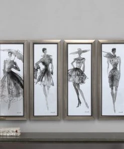 Uttermost Fashion Sketchbook Art, S/4