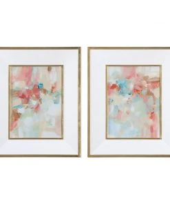 Uttermost A Touch Of Blush And Rosewood Fences Art, S/2